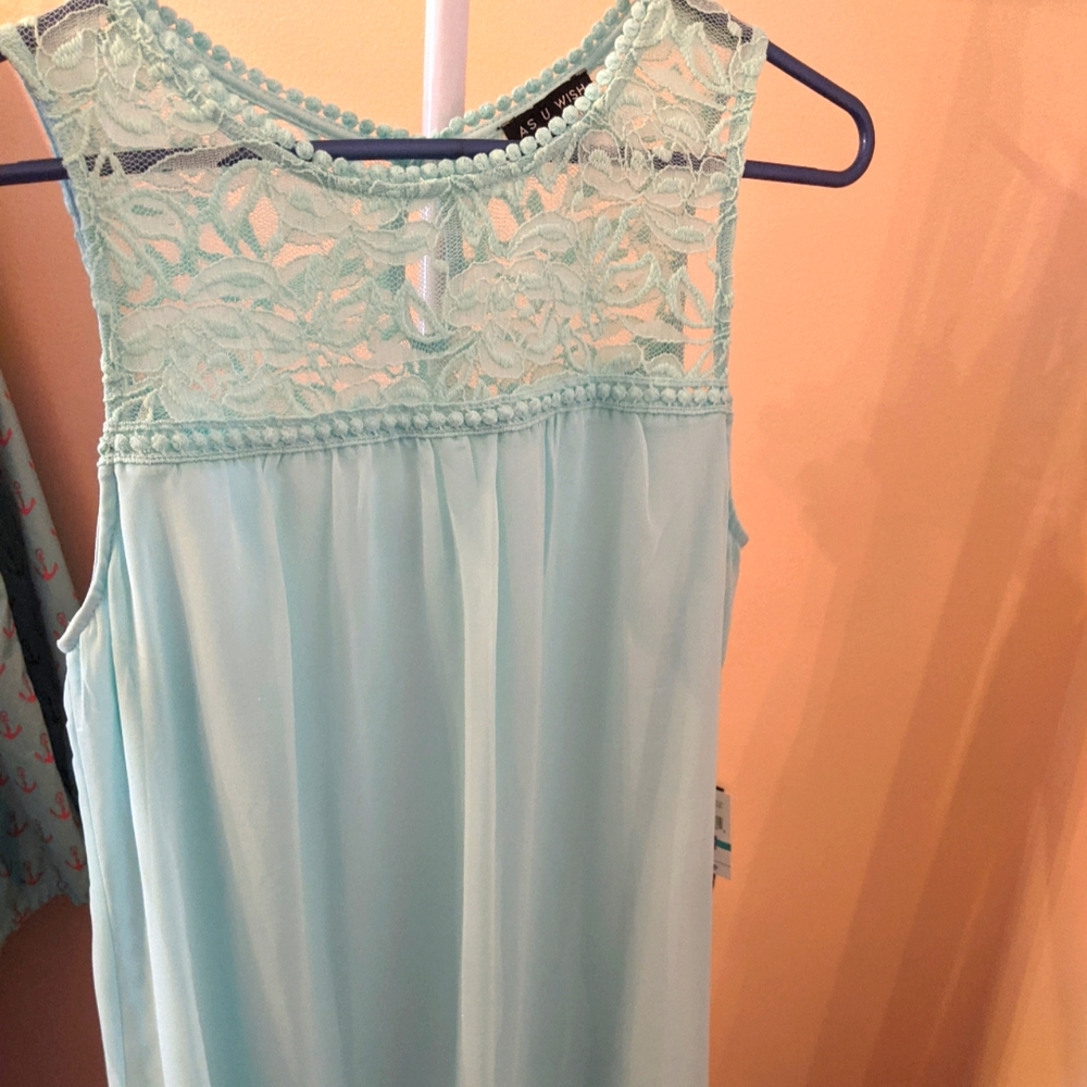 Knee Length Lace Chiffon Dress